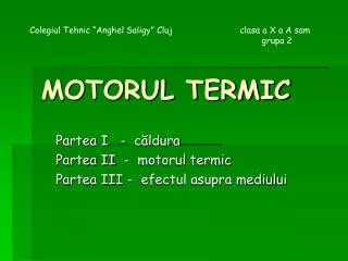 motorul termic