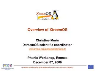 Overview of XtreemOS