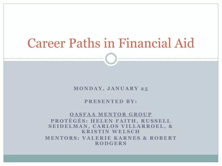 career paths in financial aid