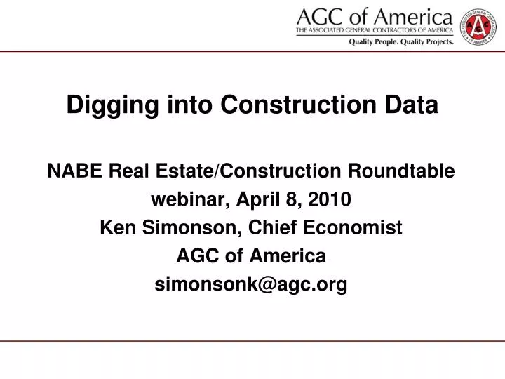 digging into construction data