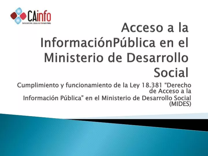acceso a la informaci np blica en el ministerio de desarrollo social