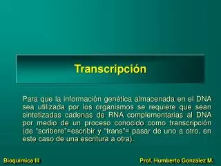 transcripci n