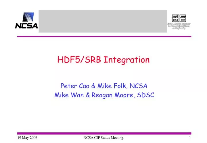 hdf5 srb integration
