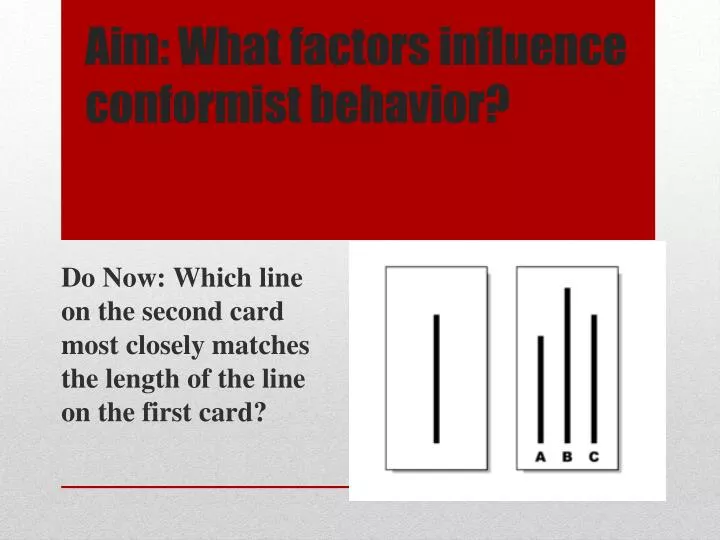 aim what factors influence conformist behavior