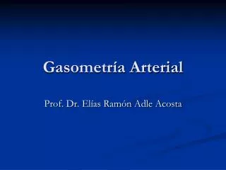 gasometr a arterial