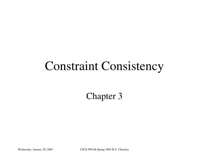 constraint consistency