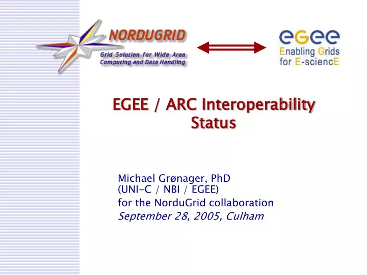 egee arc interoperability status