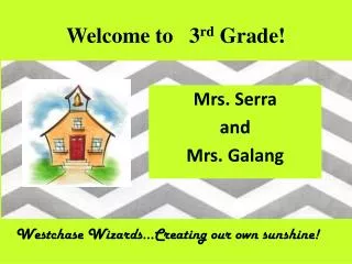 Welcome to 3 rd Grade!
