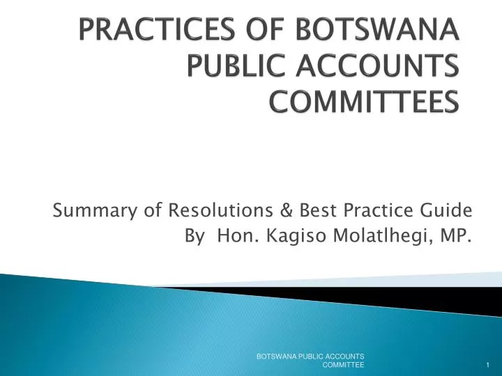 practices of botswana public accounts committees