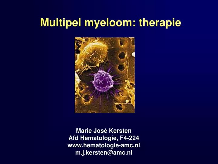 multipel myeloom therapie