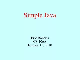 Simple Java