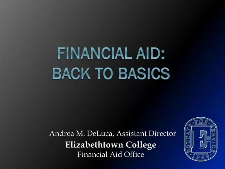 financial aid back to basics