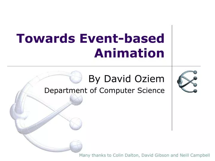towards event based animation