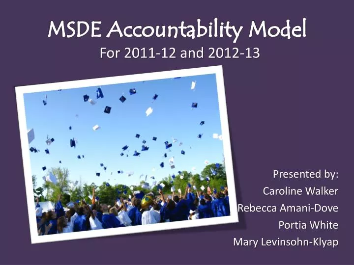 msde accountability model
