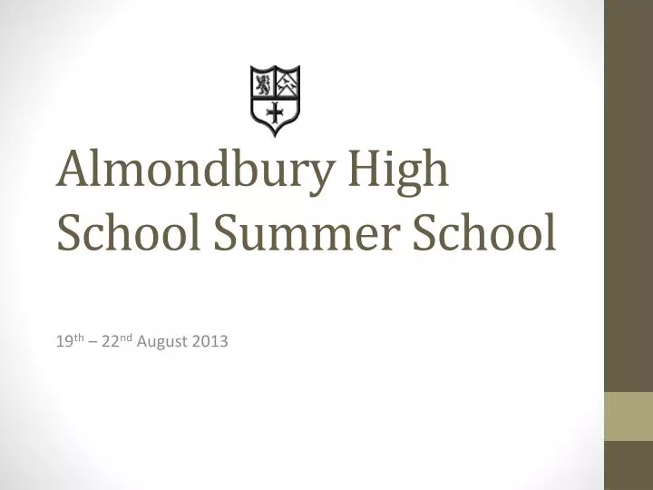 almondbury high school summer school