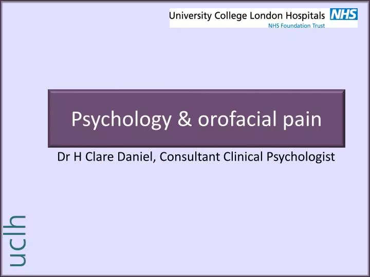 psychology orofacial pain