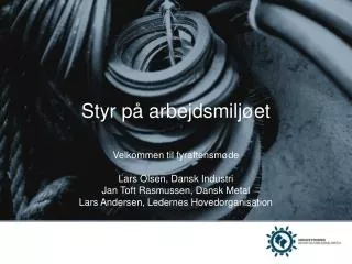 styr p arbejdsmilj et