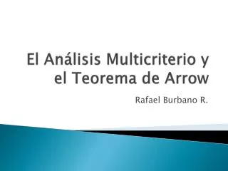 el an lisis multicriterio y el teorema de arrow
