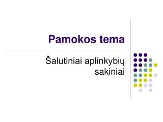 pamokos tema