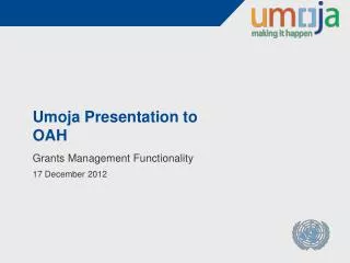 Umoja Presentation to OAH