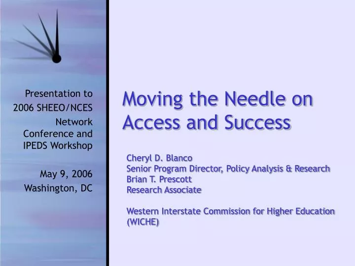 moving the needle on access and success