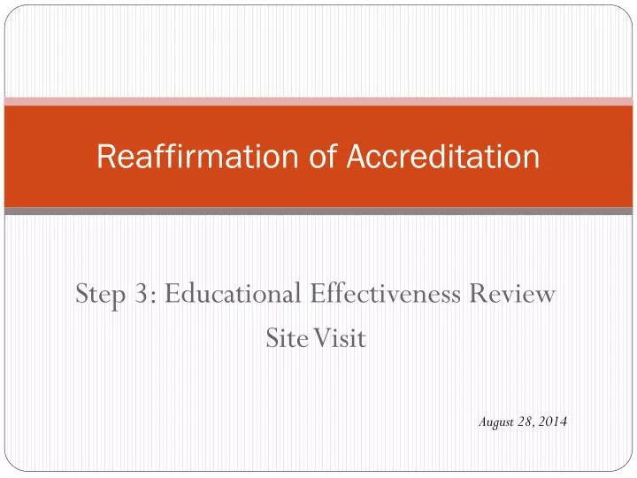 reaffirmation of accreditation