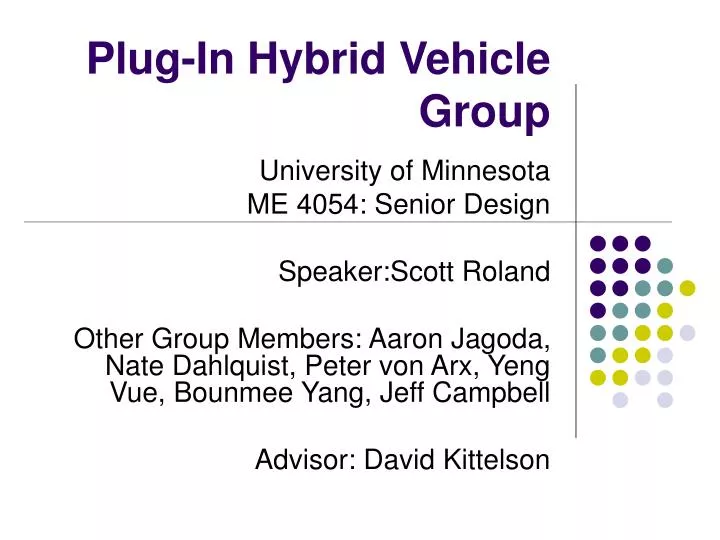 plug in hybrid vehicle group