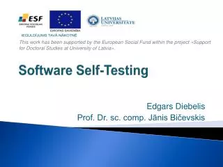 Software Self-Testing