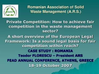 Romanian Association of Solid Waste Management (A.R.S.)