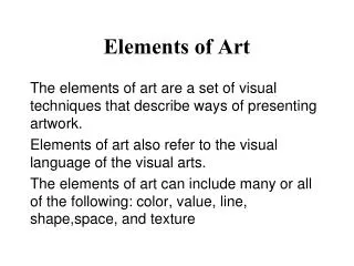 Elements of Art