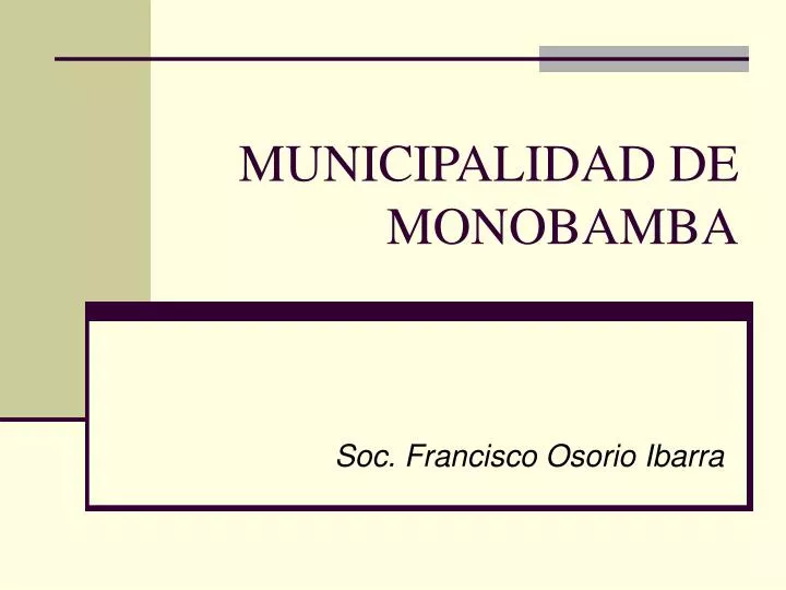 municipalidad de monobamba