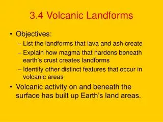 3.4 Volcanic Landforms