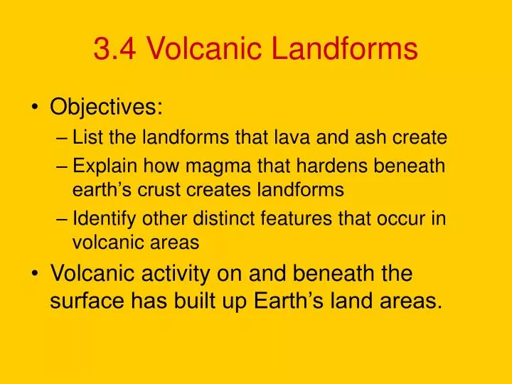 3 4 volcanic landforms