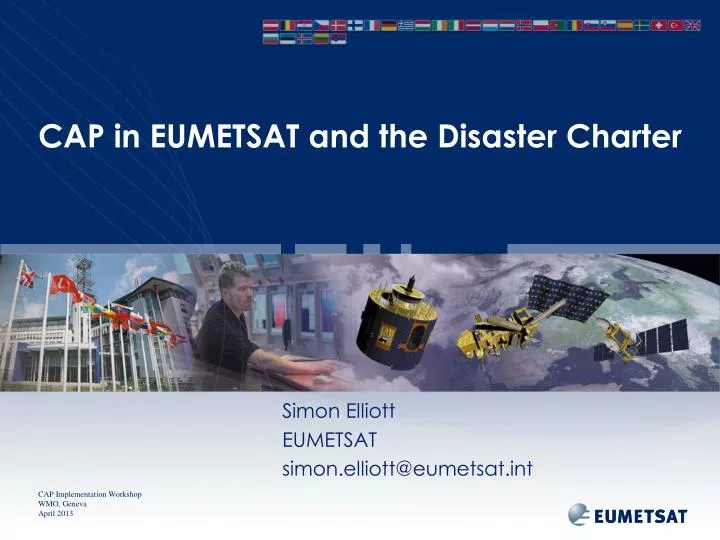 cap in eumetsat and the disaster charter