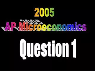 2005 AP Microeconomics