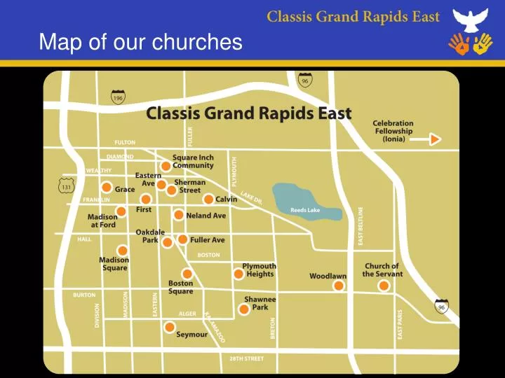 map of our churches