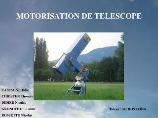 motorisation de telescope