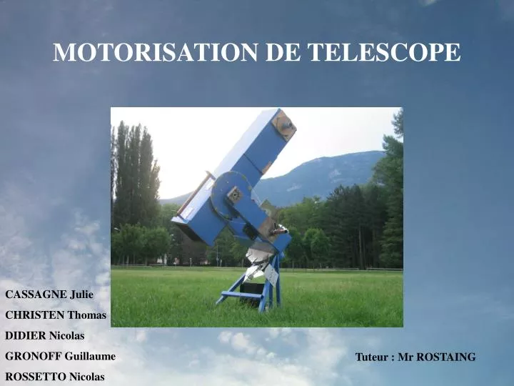 motorisation de telescope