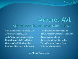 rvores avl algoritmos e estruturas de dados if672