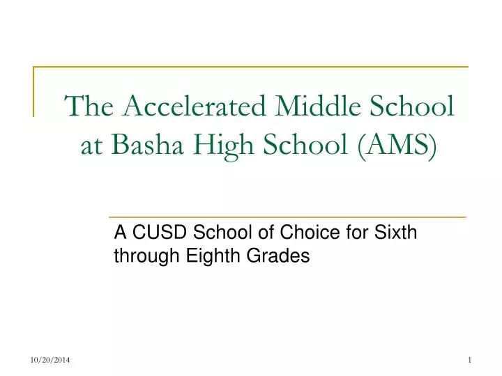 the accelerated middle school at basha high school ams