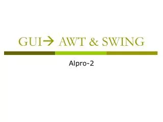 gui awt swing