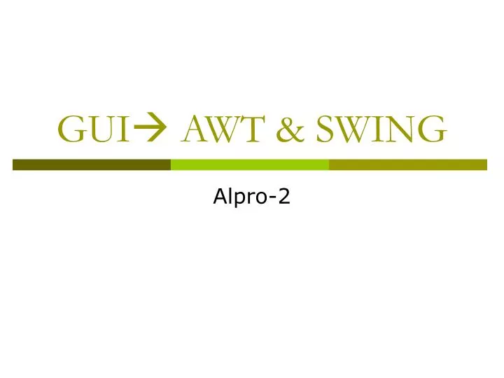 gui awt swing