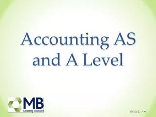 Accounting AS and A Level
