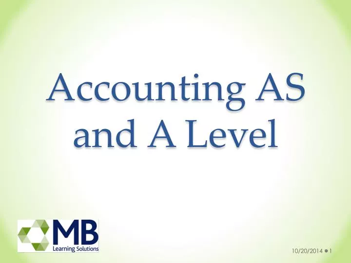 accounting as and a level