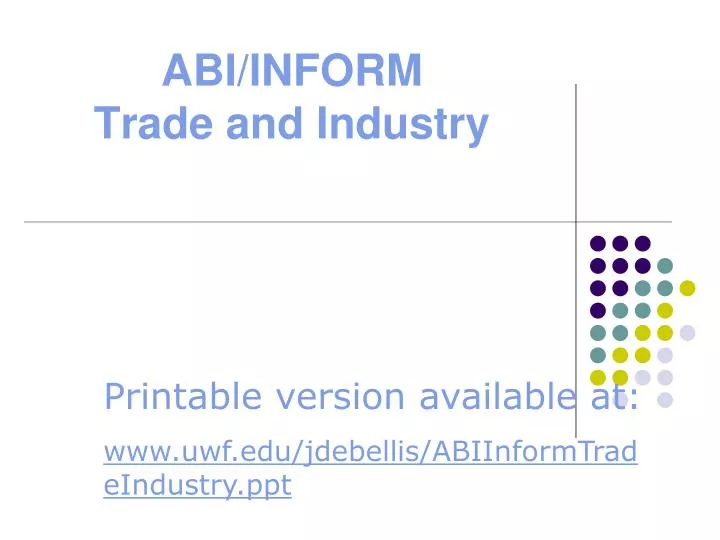 abi inform trade and industry