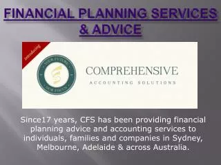 Financial Planning Services & Advice