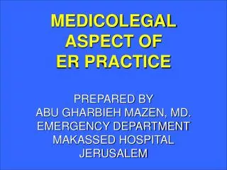 Palestinian laws Standard medical practices