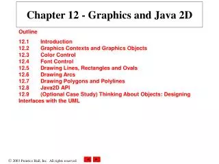 Chapter 12 - Graphics and Java 2D