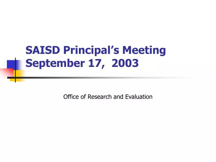 saisd principal s meeting september 17 2003
