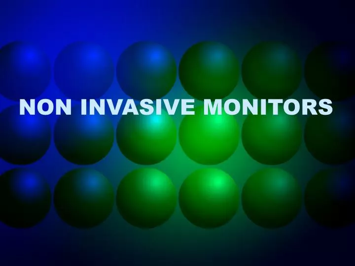 non invasive monitors